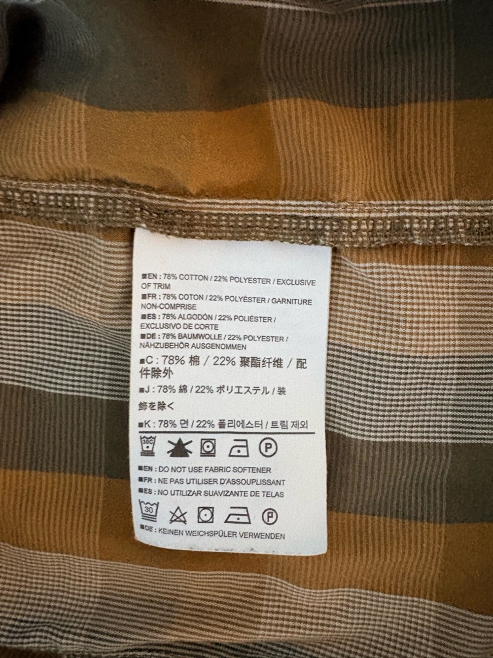 Arcteryx Peakline Hiking Camp Long Sleeve Brown Check Button Down Shirt Large - Picture 6 of 9